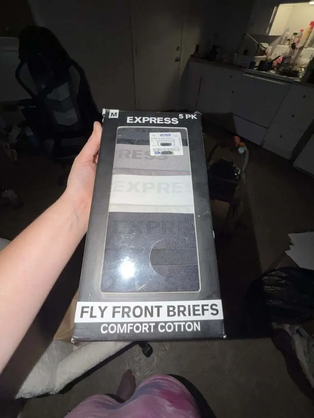 Express Men's 3 Pack (not 5!) Fly Front Comfort Cotton Briefs, Size Medium